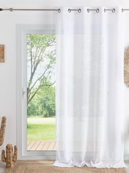 Cortinados lisos com riscas finas - Kiabi