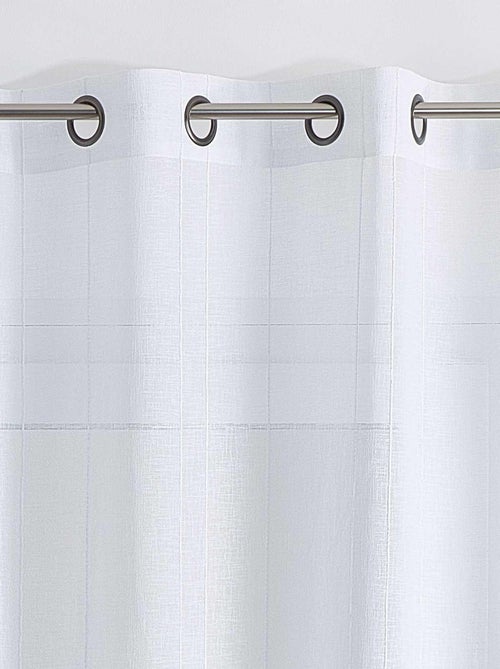 Cortinados lisos com riscas finas - Kiabi