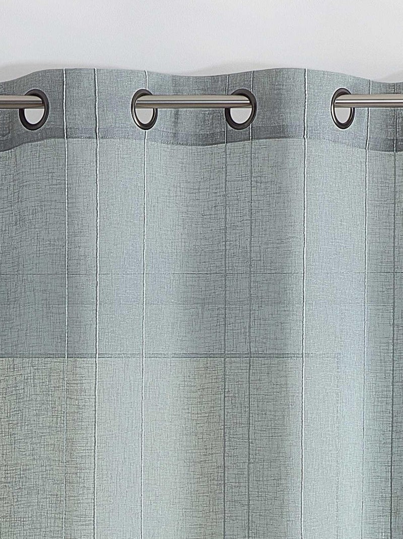 Cortinados lisos com riscas finas Cinza claro - Kiabi