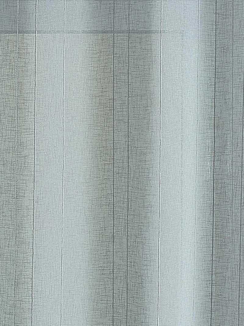 Cortinados lisos com riscas finas Cinza claro - Kiabi