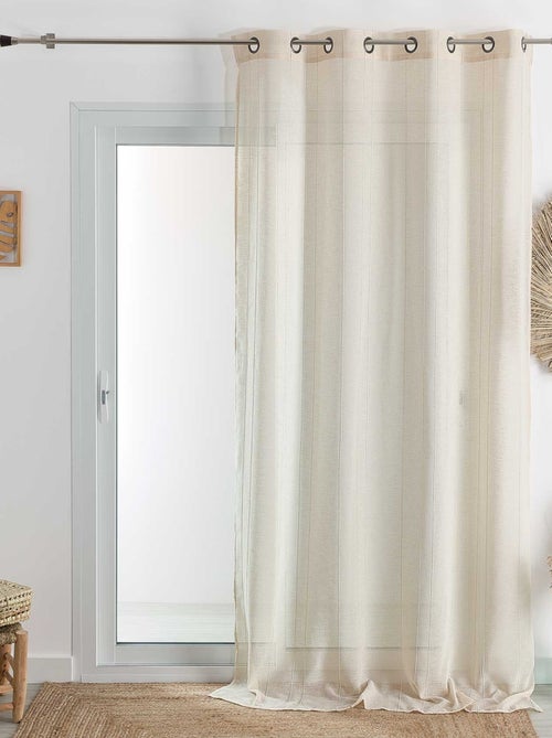 Cortinados lisos com riscas finas - Kiabi