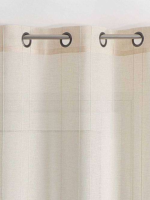 Cortinados lisos com riscas finas - Kiabi