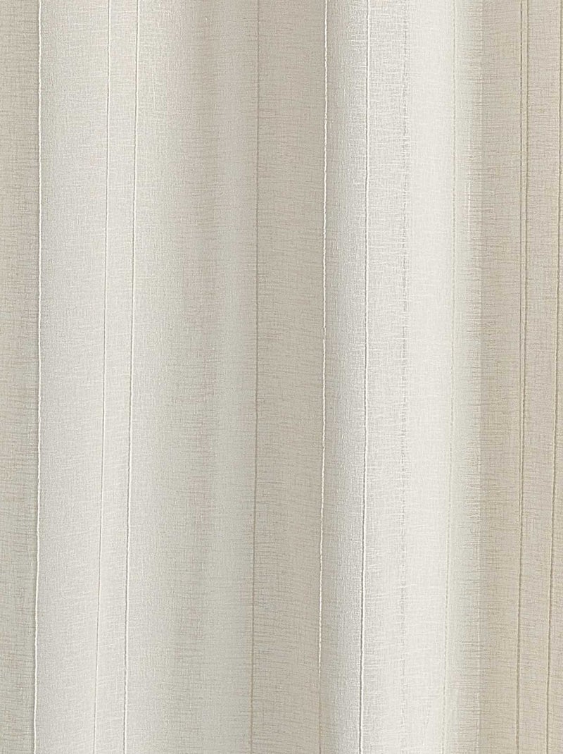 Cortinados lisos com riscas finas Madeira natural - Kiabi