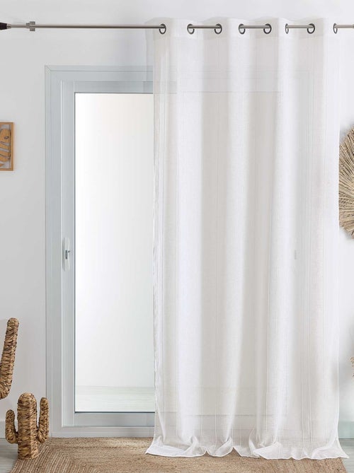 Cortinados lisos com riscas finas - Kiabi