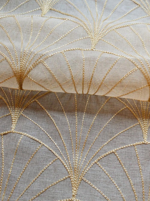 Cortinas bordadas art deco - Kiabi
