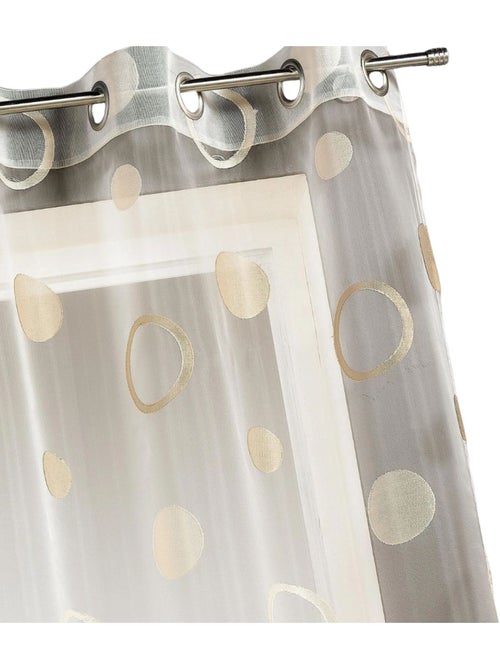 Cortinas coloridas com círculos prontas a instalar - Kiabi