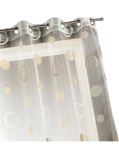 Cortinas coloridas com círculos prontas a instalar - Kiabi