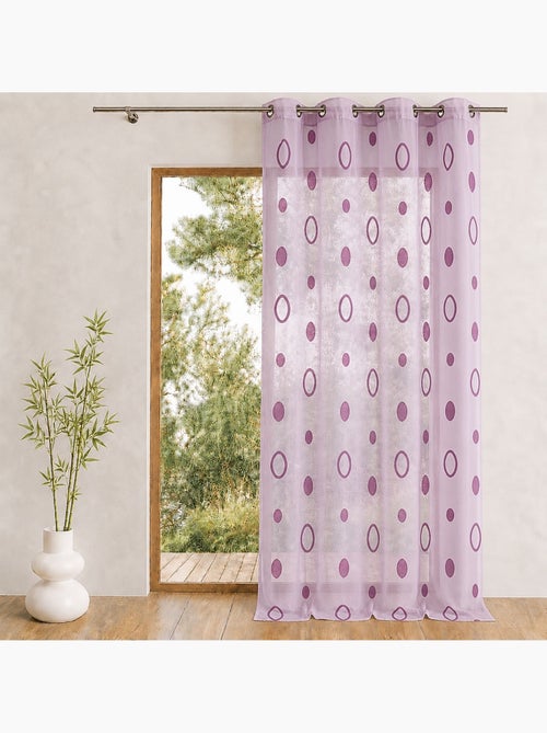 Cortinas coloridas com círculos prontas a instalar - Kiabi