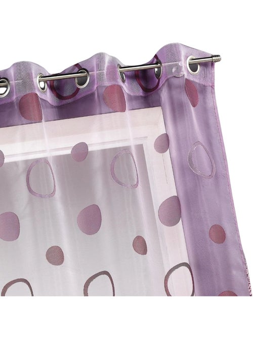 Cortinas coloridas com círculos prontas a instalar - Kiabi