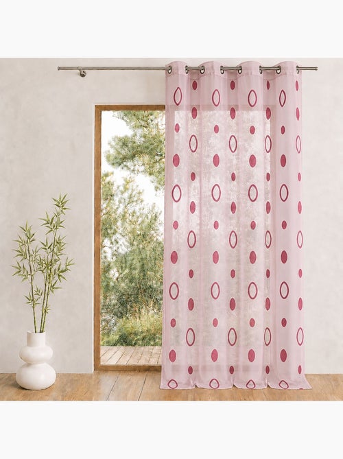 Cortinas coloridas com círculos prontas a instalar - Kiabi