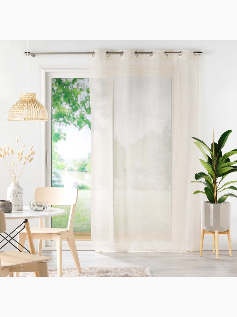 Cortinas com efeito linho Bege claro - Kiabi