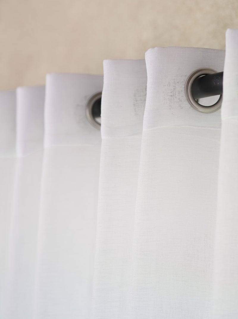 Cortinas com efeito linho Branco - Kiabi