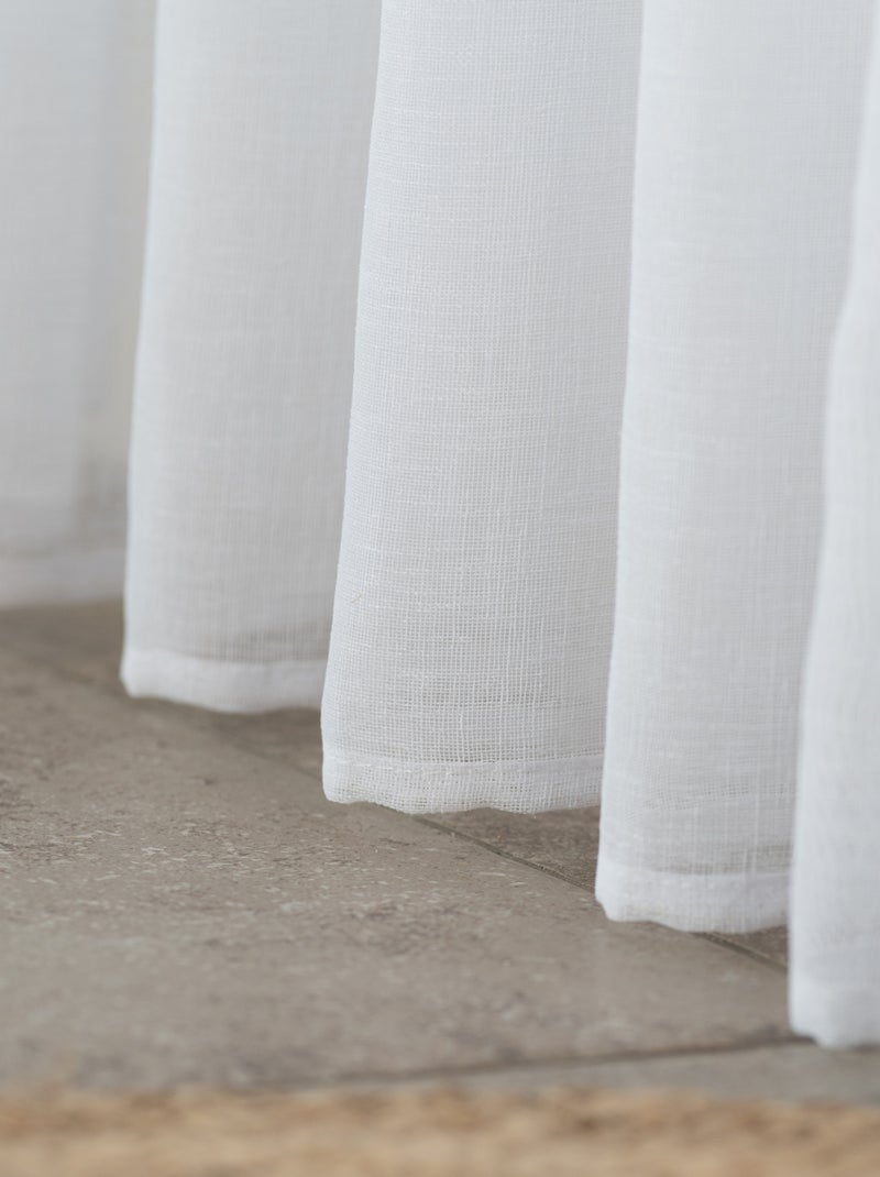 Cortinas com efeito linho Branco - Kiabi