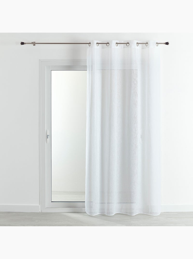 Cortinas com efeito linho Branco - Kiabi