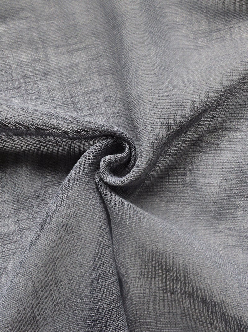 Cortinas com efeito linho Cinza médio - Kiabi
