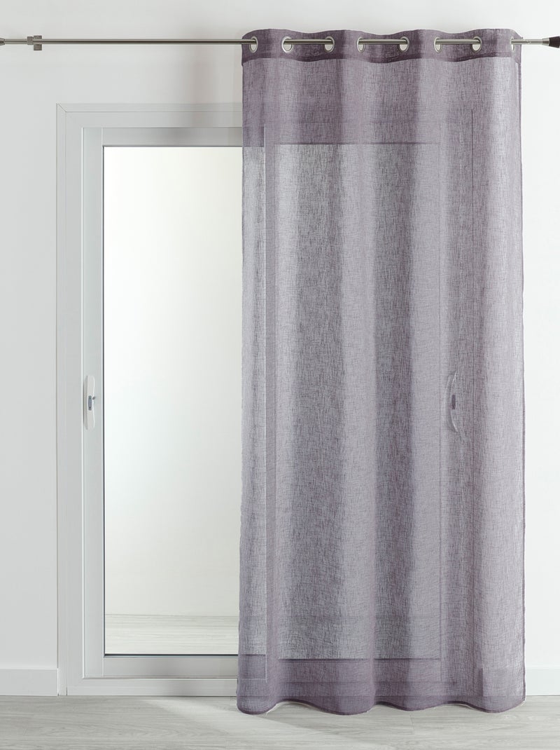 Cortinas com efeito linho Cinza médio - Kiabi