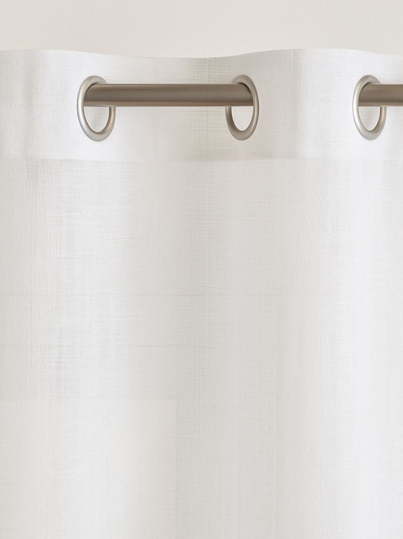 Cortinas com ilhós m1 ignífugas Branco - Kiabi