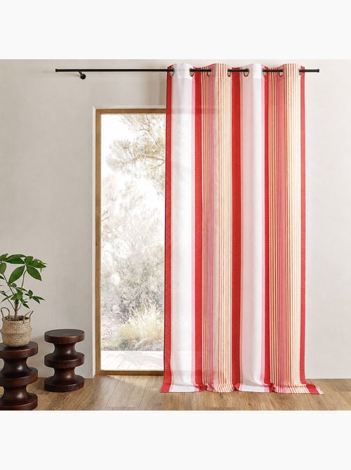 Cortinas com riscas verticais de cores finas - Kiabi