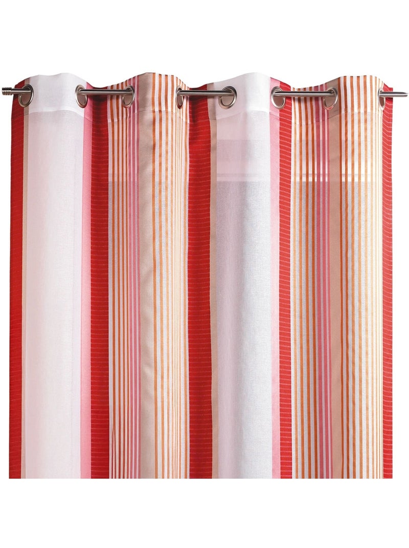 Cortinas com riscas verticais de cores finas Laranja - Kiabi