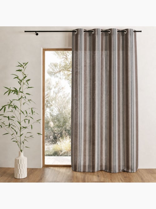 Cortinas com riscas verticais prontas a instalar - Kiabi