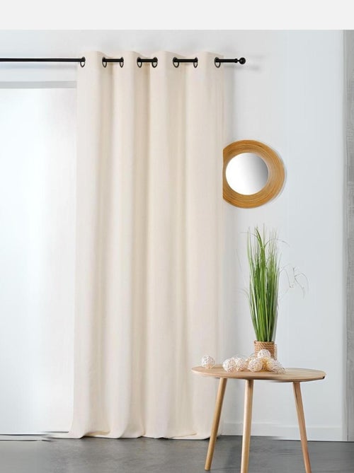 Cortinas de algodão e cânhamo - Kiabi