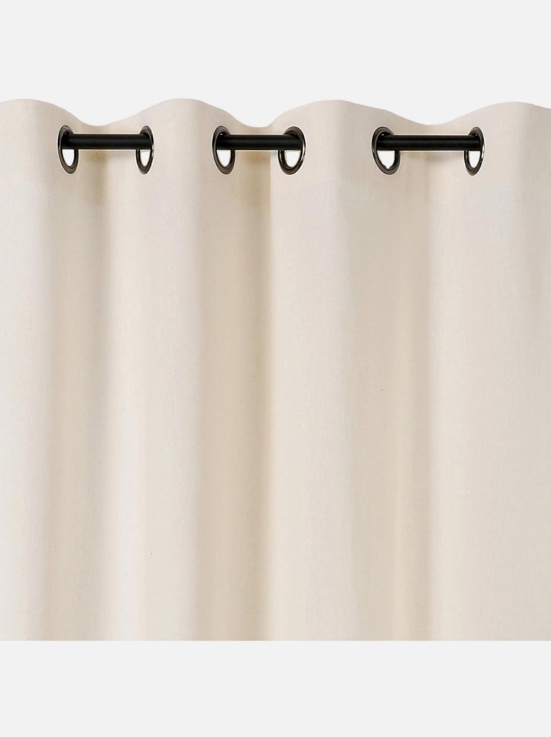 Cortinas de algodão e cânhamo Ecru - Kiabi