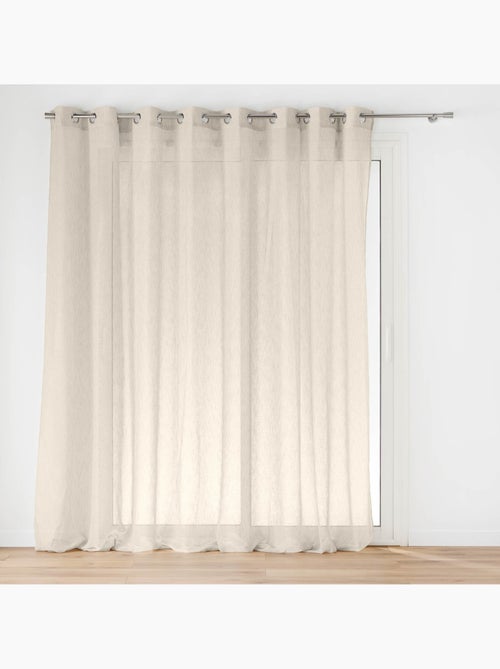 Cortinas de grande largura com efeito de linho tecido - Kiabi