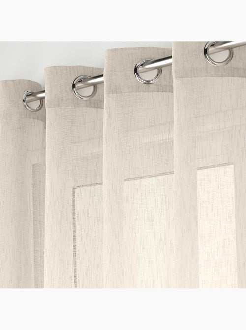 Cortinas de grande largura com efeito de linho tecido - Kiabi