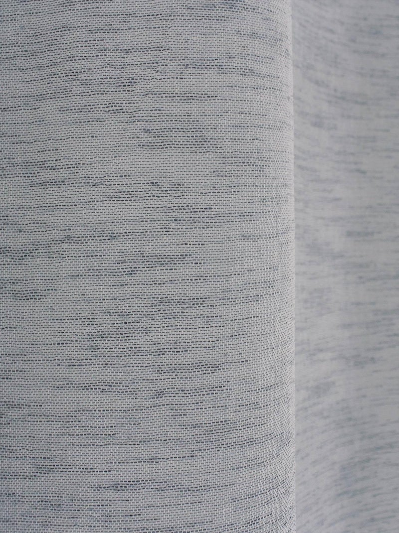 Cortinas de linho com aspeto de linho Azul-marinho - Kiabi