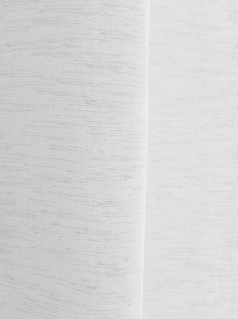 Cortinas de linho com aspeto de linho Branco - Kiabi
