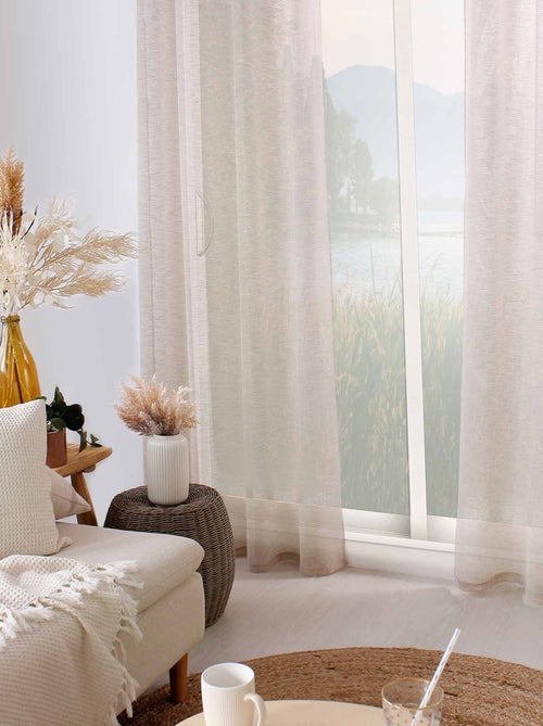 Cortinas de linho com aspeto de linho - Kiabi