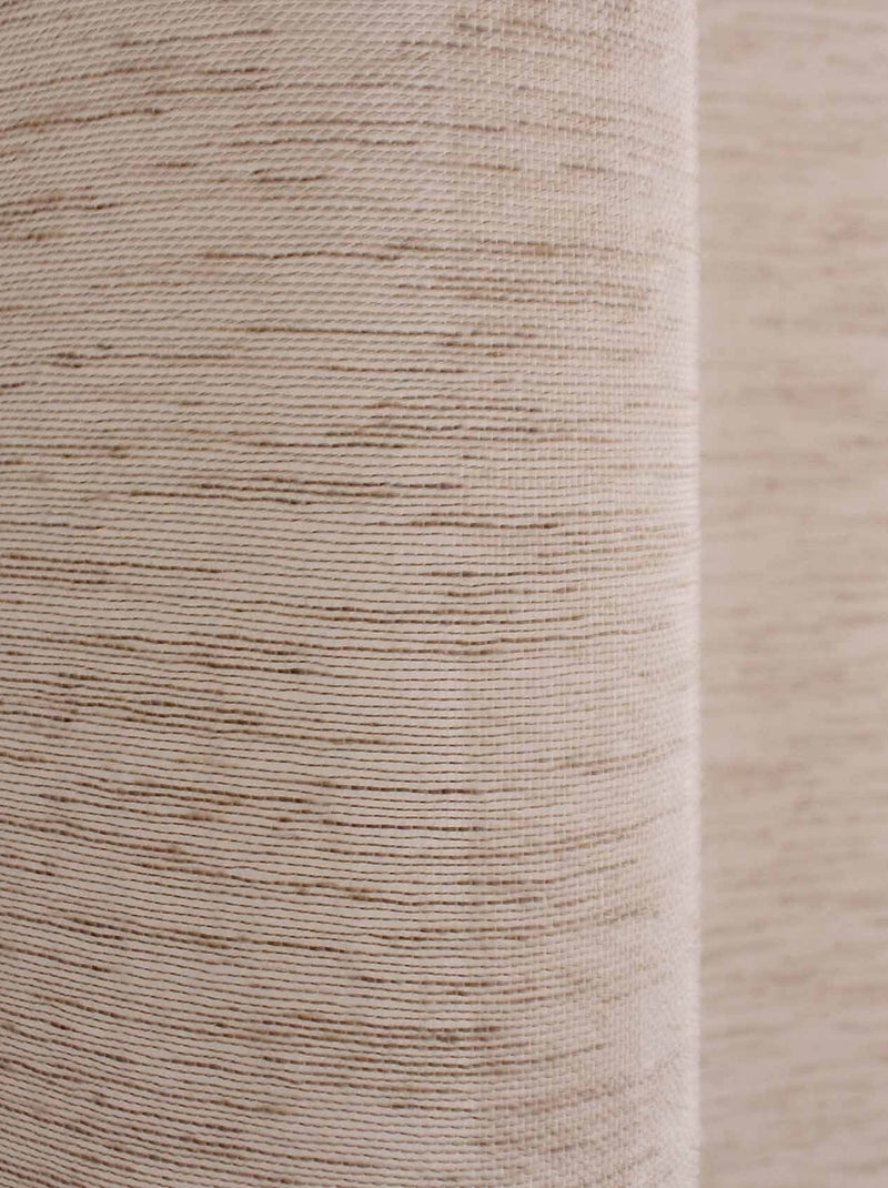 Cortinas de linho com aspeto de linho Madeira natural - Kiabi
