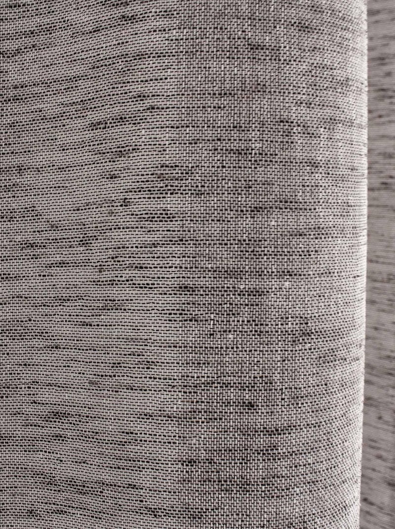 Cortinas de linho com aspeto de linho Preto - Kiabi