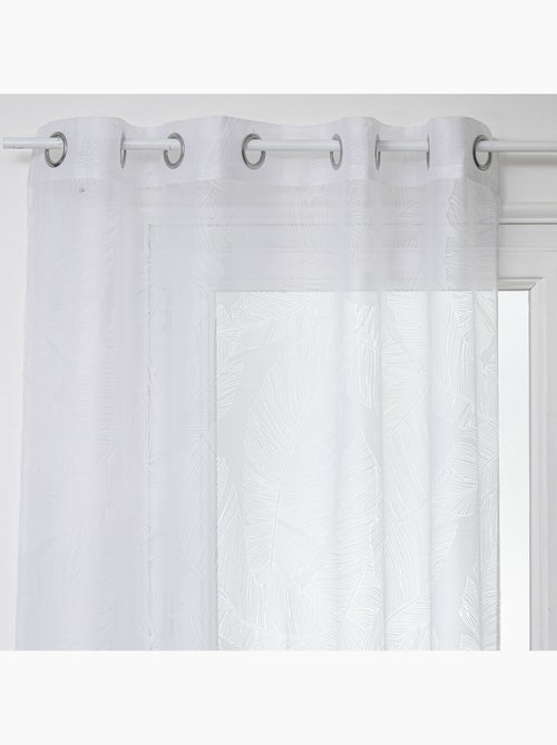 Cortinas de rede com estampado de folhas - Kiabi