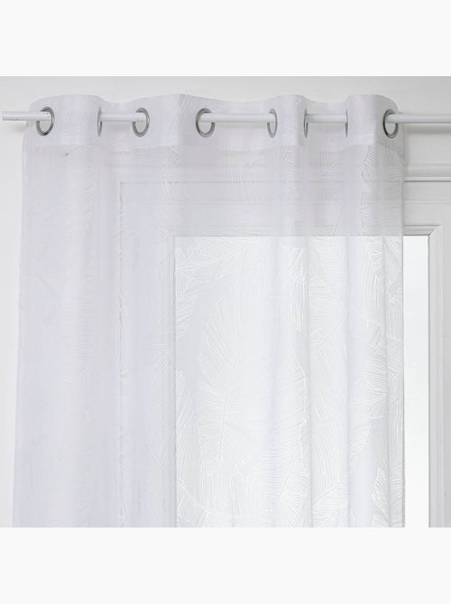 Cortinas de rede com estampado de folhas - Kiabi