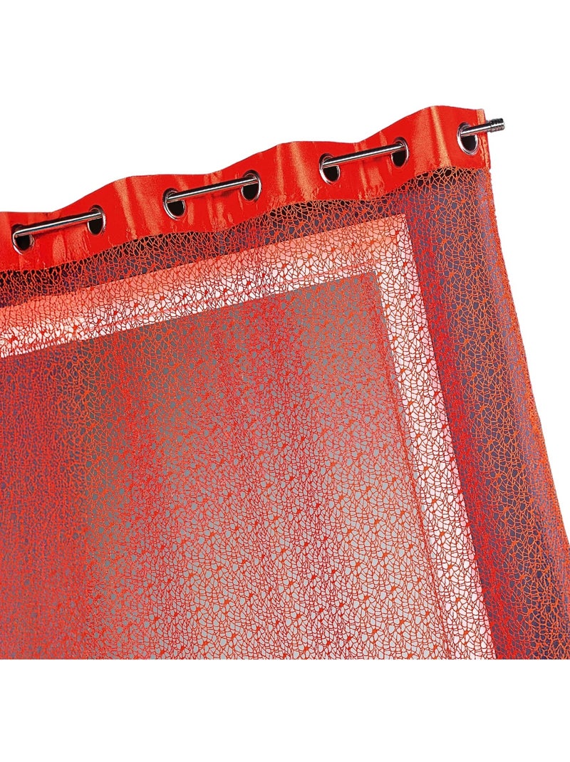 Cortinas de rede com revestimento de tafetá Laranja - Kiabi