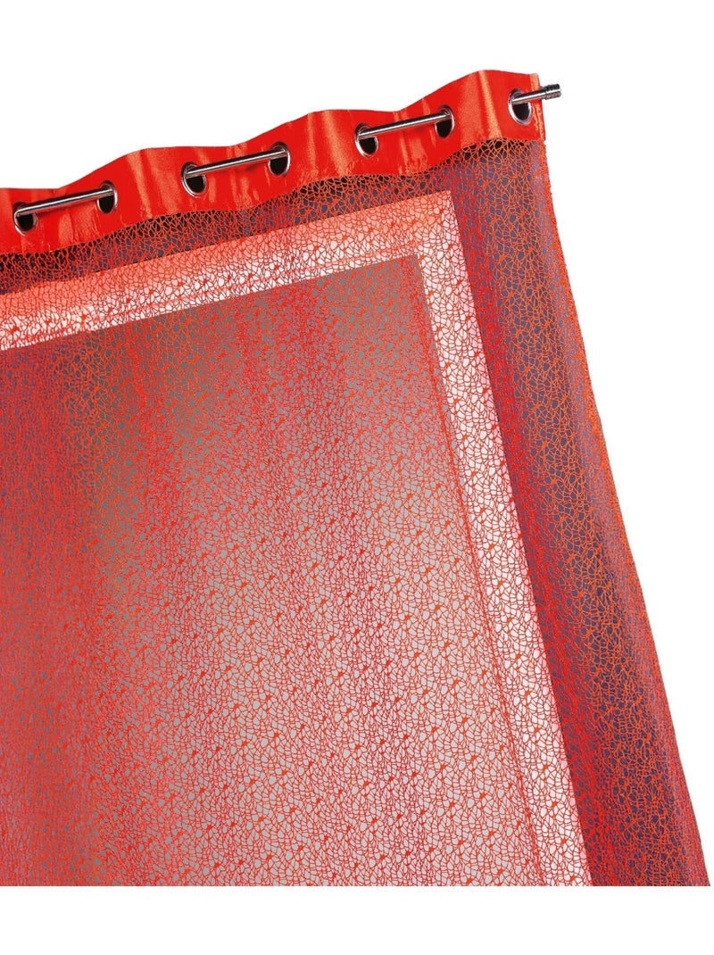 Cortinas de rede com revestimento de tafetá Laranja - Kiabi