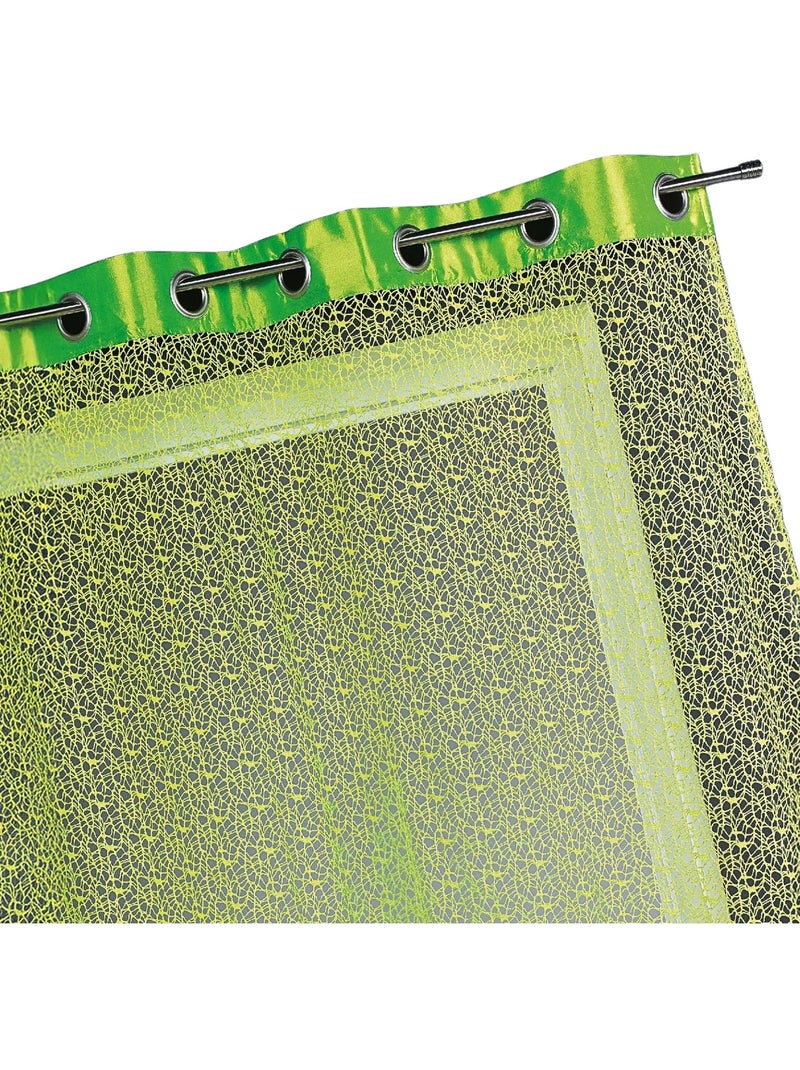 Cortinas de rede com revestimento de tafetá Verde claro - Kiabi