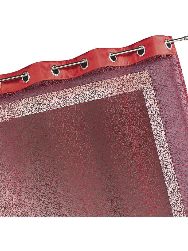 Cortinas de rede com revestimento de tafetá Vermelho tijolo - Kiabi