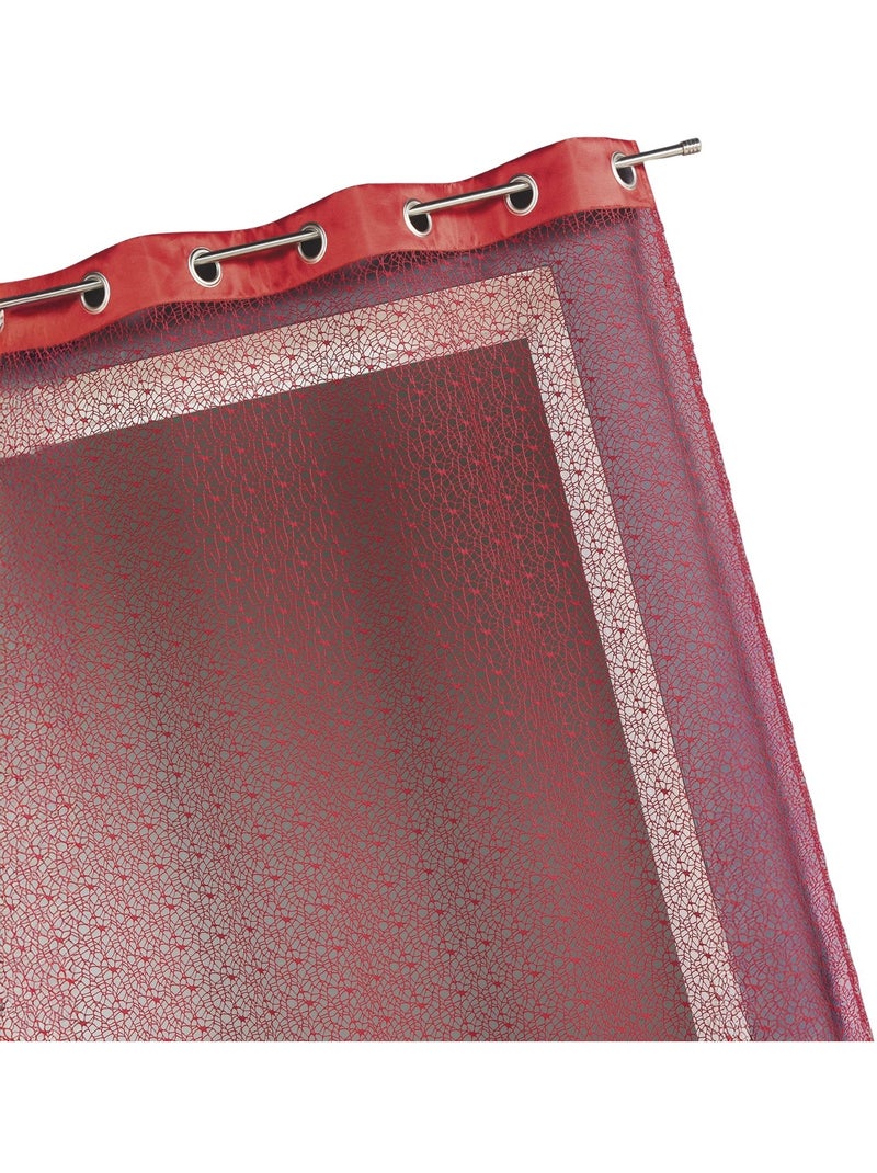 Cortinas de rede com revestimento de tafetá Vermelho tijolo - Kiabi