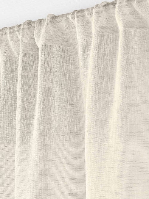 Cortinas para janelas grandes com efeito de linho tecido - Kiabi