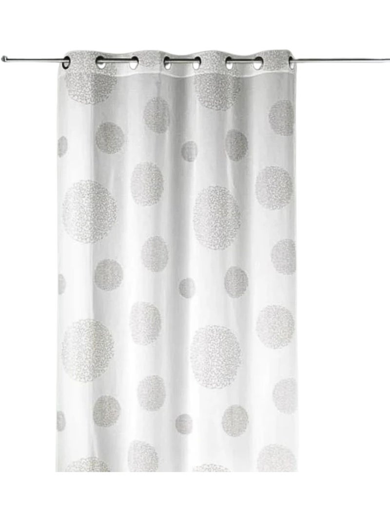 Cortinas redondas com impressão magnética Bege - Kiabi