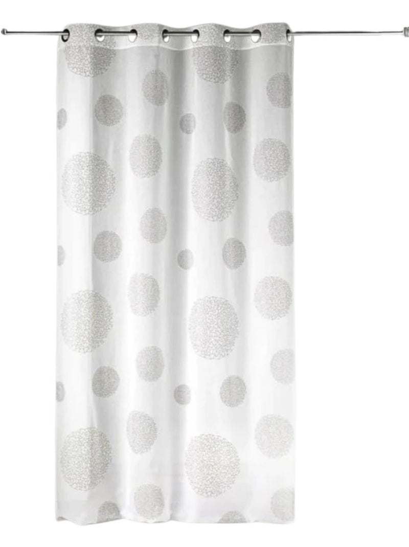 Cortinas redondas com impressão magnética Bege - Kiabi