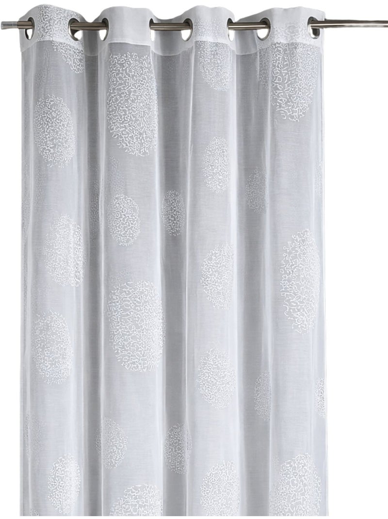 Cortinas redondas com impressão magnética Branco - Kiabi