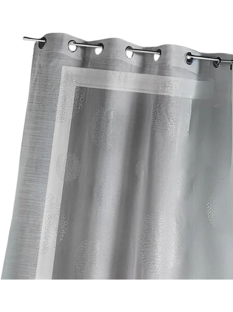 Cortinas redondas com impressão magnética Cinza claro - Kiabi