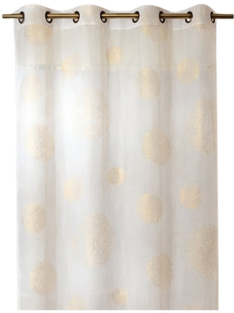 Cortinas redondas com impressão magnética Dourado/Ouro - Kiabi