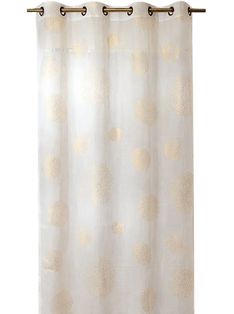 Cortinas redondas com impressão magnética Dourado/Ouro - Kiabi