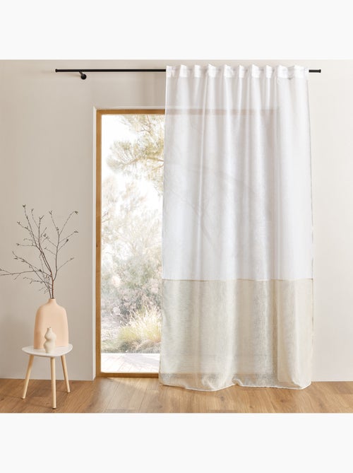 Cortinas suspensas 3 em 1 em dois tons luz - Kiabi