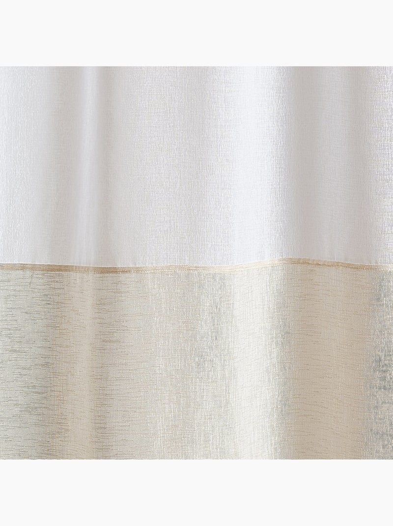 Cortinas suspensas 3 em 1 em dois tons luz Branco - Kiabi
