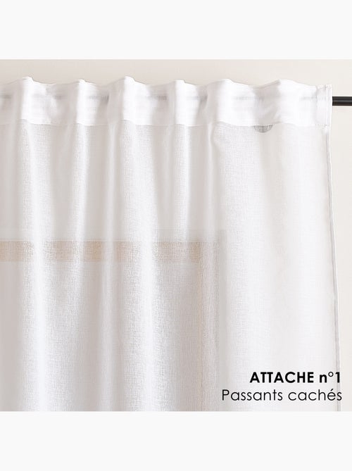 Cortinas suspensas 3 em 1 em dois tons luz - Kiabi